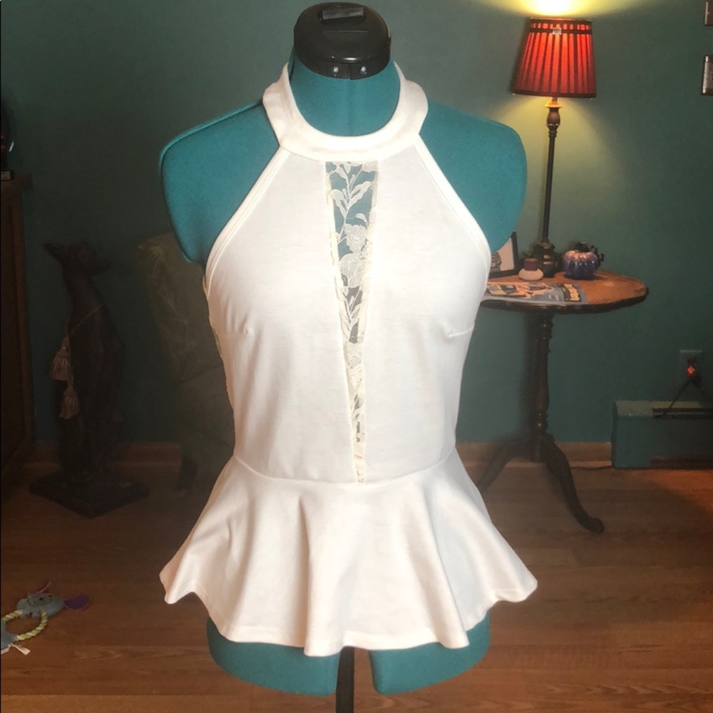 Peplum Lace Tank